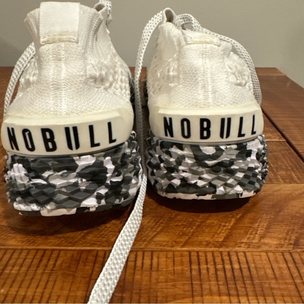 Nobull Aspire White Granite Knit Running Shoes with Womens 10/ Mens 8.5 - Picture 8 of 9